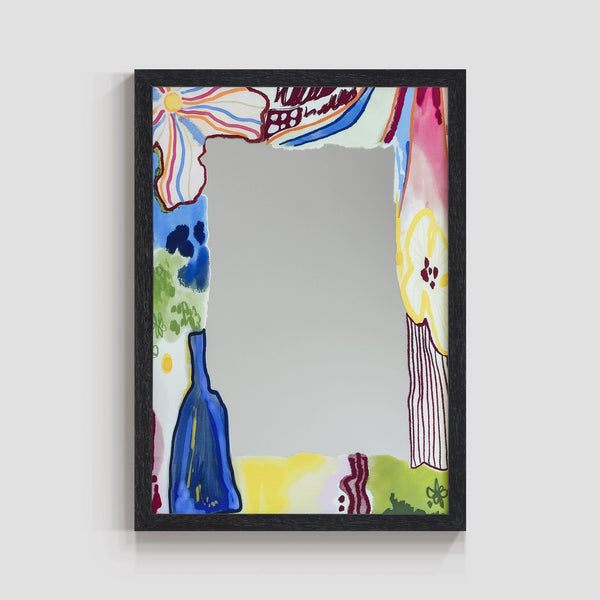 Reflective wall art featuring a blooming flower design, displayed as a mirrored piece from TRLab Shop's Reflected Bloom Mirror Wall Art collection.
