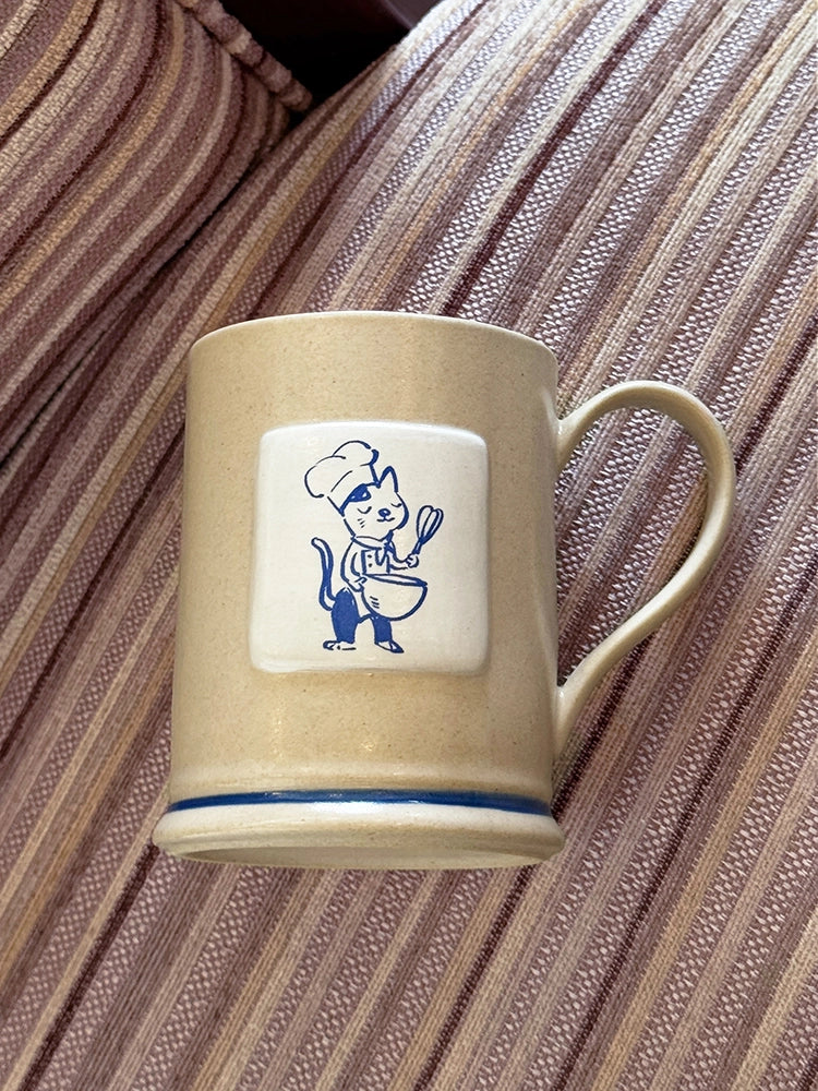 Joyful Kitty Chef Hand-Painted Mug - TRLab Shop
