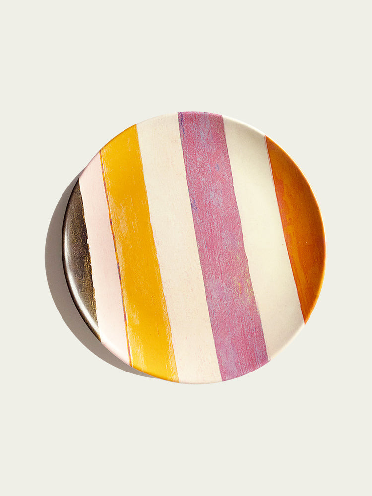 Red Cabbage & Pumpkin Stripe Plate