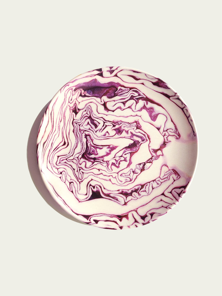 Red Cabbage & Pumpkin Stripe Plate - TRLab Shop