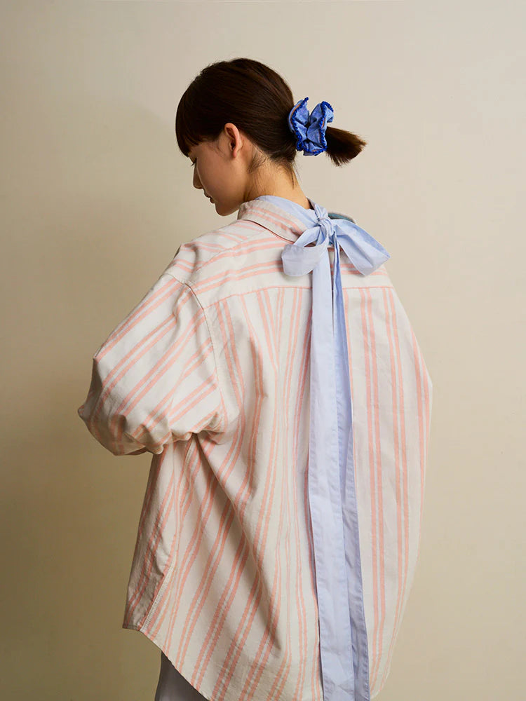 Sorbet Wavy Hem Floral Scrunchie