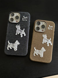 Embroidered Puppy MagSafe Case