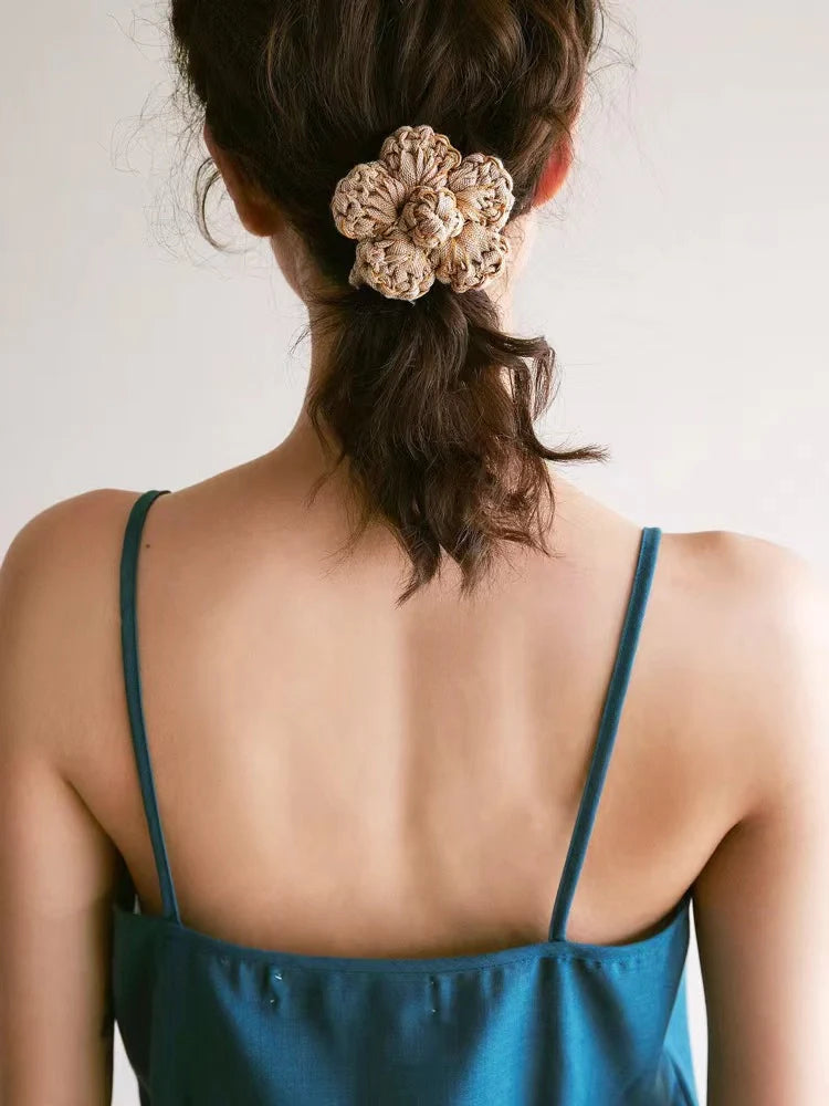 Crochet Flower Hair Ties - TRLab Shop