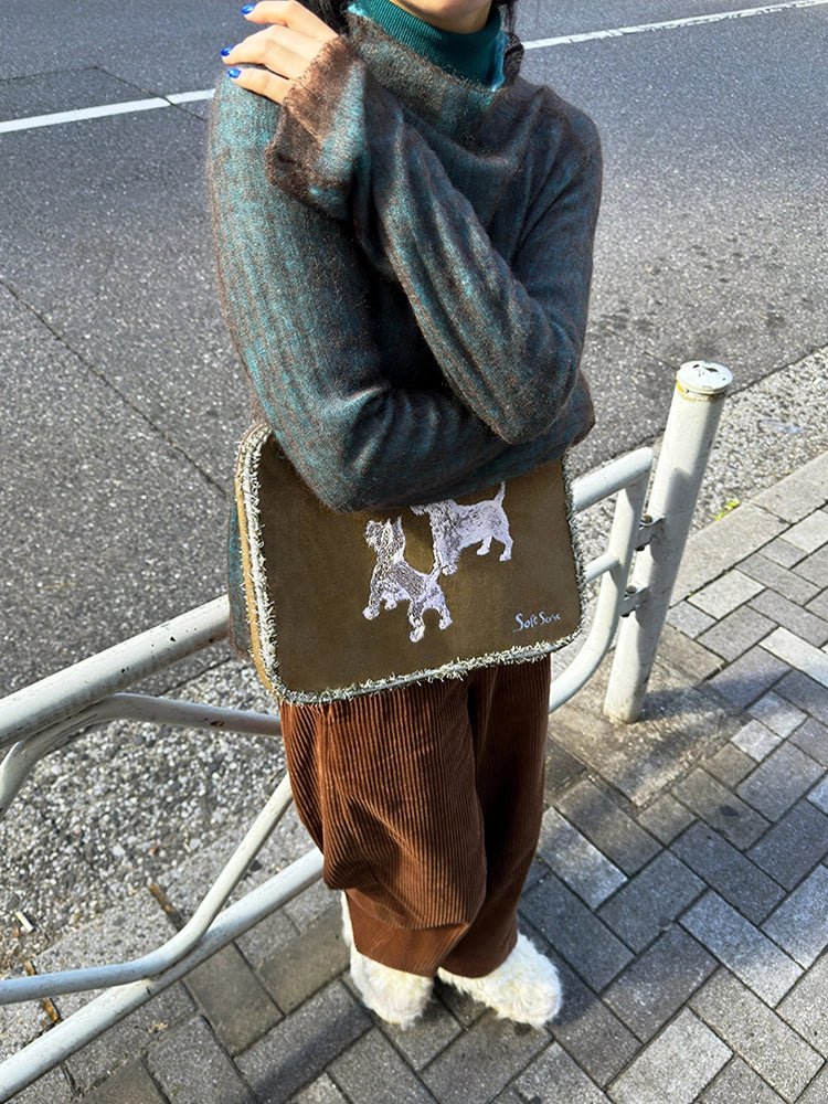 Embroidered Puppy Laptop Bag - TRLab Shop