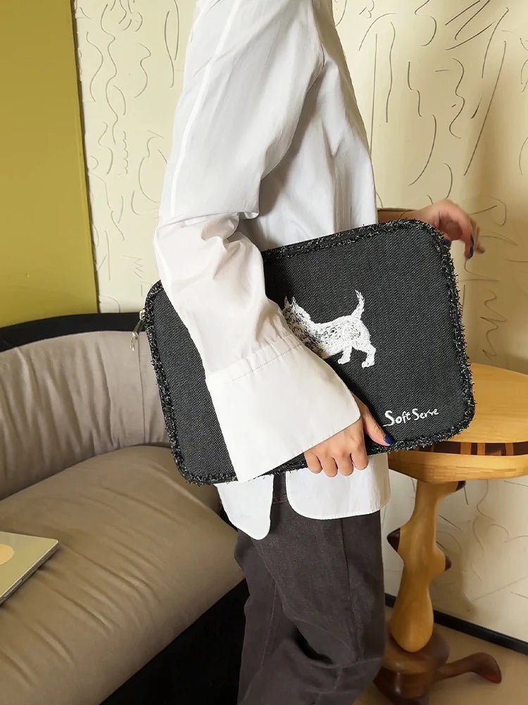 Embroidered Puppy Laptop Bag - TRLab Shop