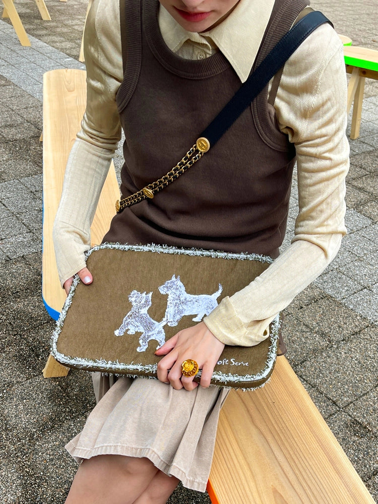 Embroidered Puppy Laptop Bag - TRLab Shop