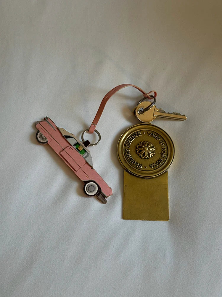 Retro Car Road Trip Leather Charm - TRLab Shop