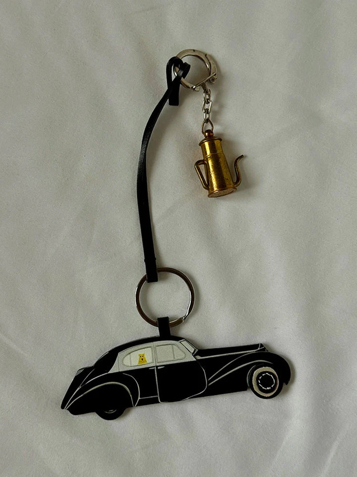 Retro Car Road Trip Leather Charm