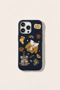 Warm autumn embroidered phone case by TRLab Shop with intricate fall-themed embroidery and durable protective design.