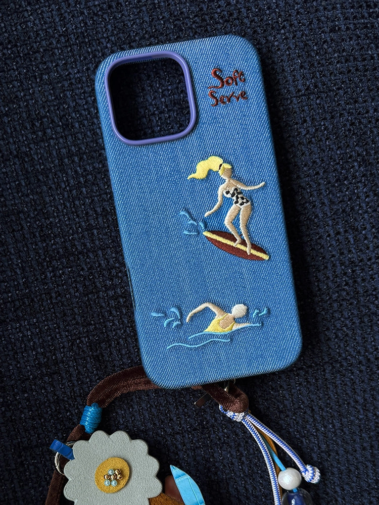 Surf & Tennis Embroidered MagSafe Case - TRLab Shop