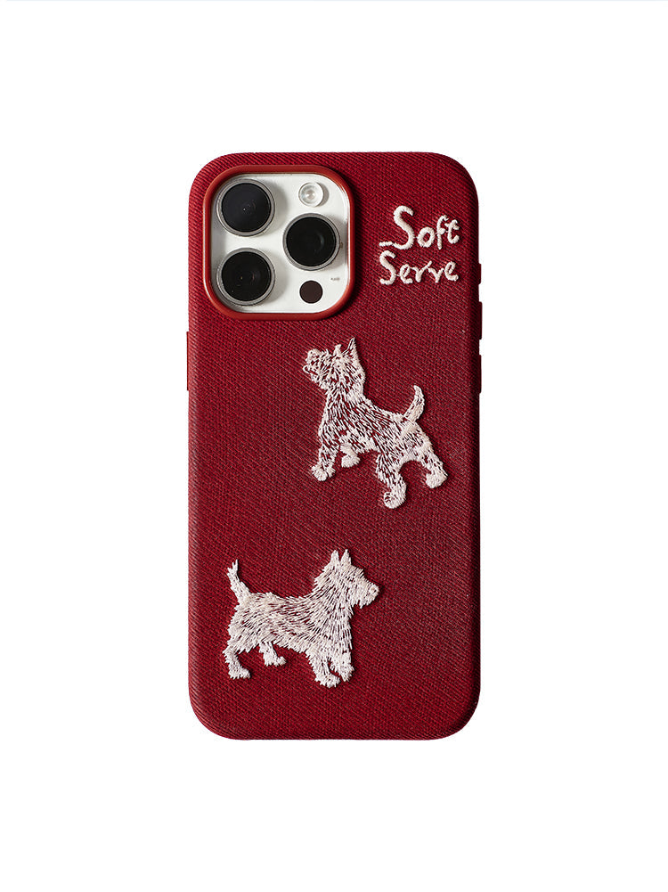 Red & Purple Puppy Phone Case - TRLab Shop
