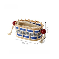 Woven Wood and Rattan Drawstring Tissue Box - TRLab Shop