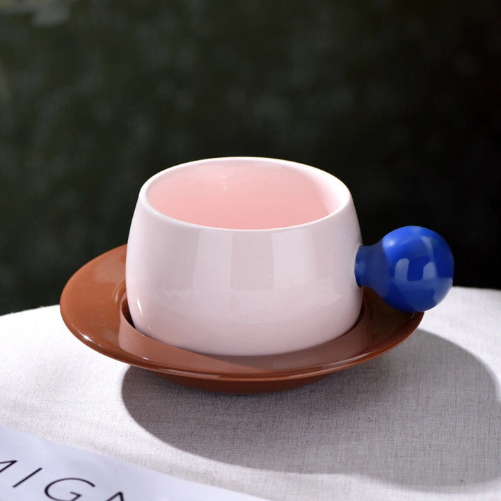 Nordic-Style Ceramic Coffee Cup and Saucer Set - TRLab Shop