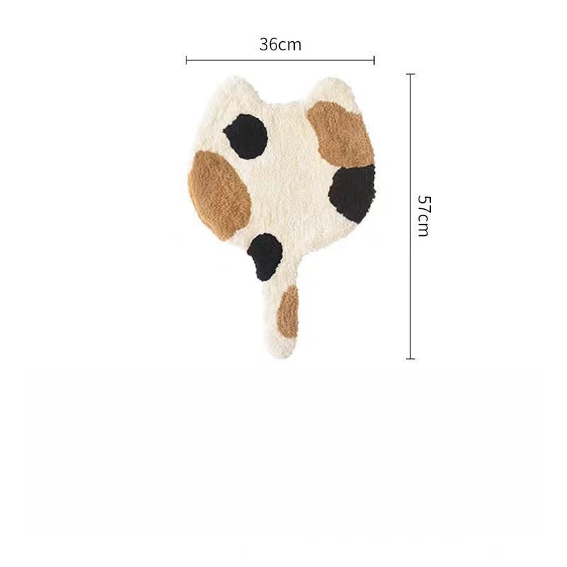 Flocked seat cushion with colorful cat pattern design, comfortable and decorative for home or office seating.