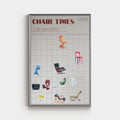 History of Chair Design Mirror Wall Art