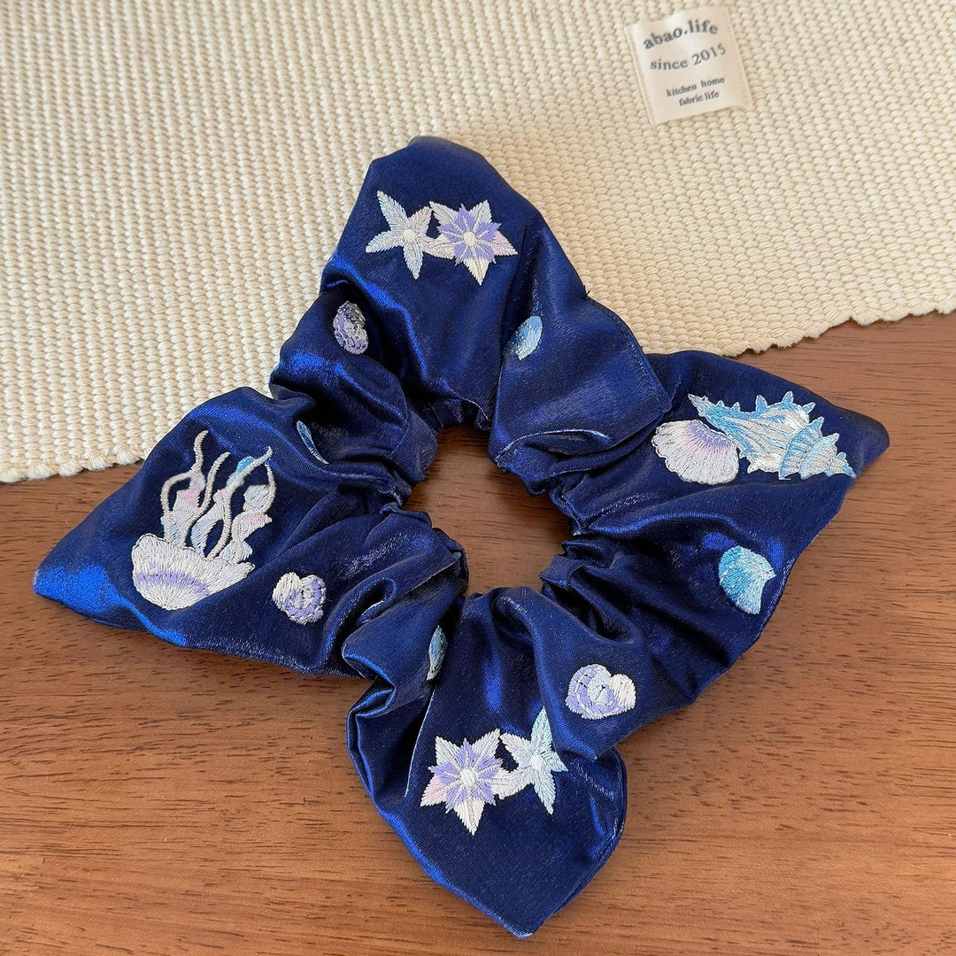 Deep-Sea Alabaster Wavy Hem Scrunchie - TRLab Shop