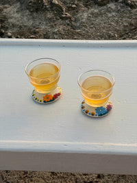 Hand-Painted Floral Sake Cup