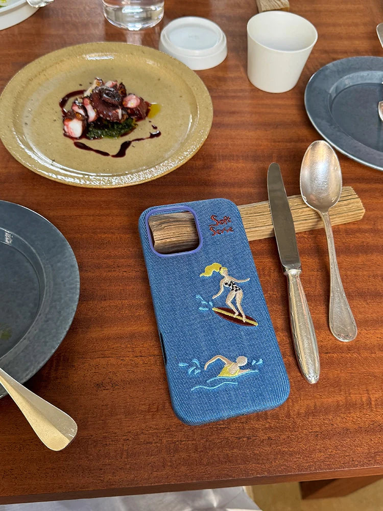 Surf & Tennis Embroidered MagSafe Case - TRLab Shop