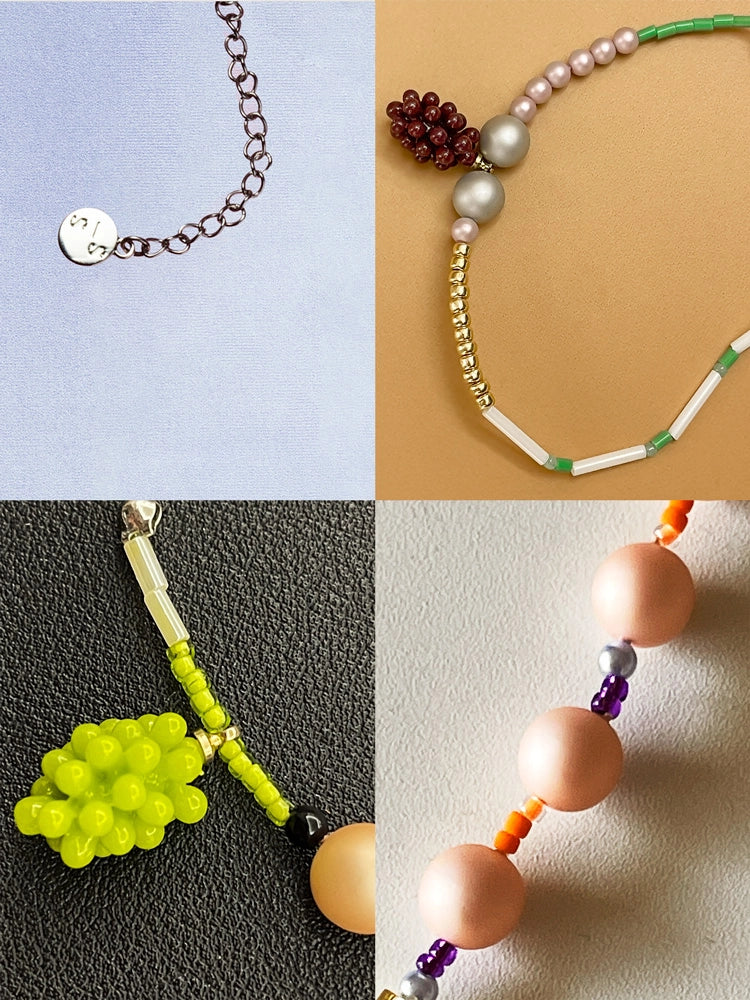 Sorbet Grapes Beaded Necklace - TRLab Shop