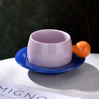 Nordic-Style Ceramic Coffee Cup and Saucer Set - TRLab Shop