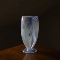 Luminous Fragment Glass Vase by TRLab Shop featuring iridescent glass with a textured, fragmented design for decorative display.