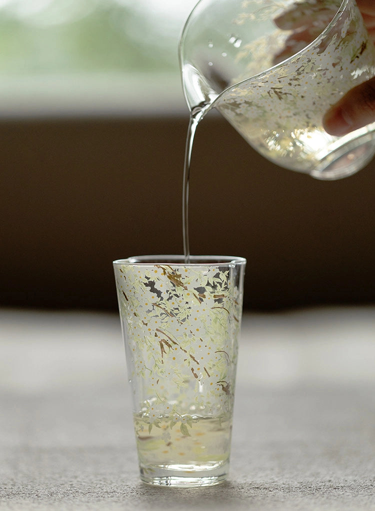 Pear-Blossom Glass Tumbler