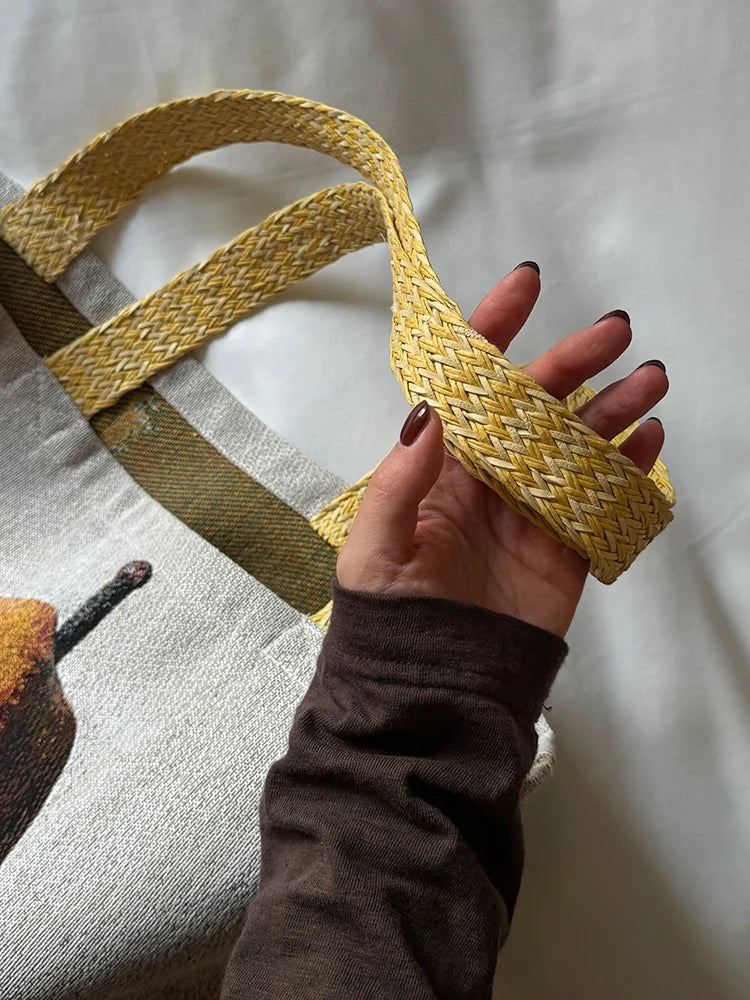 Pear & Grapes Oil Painting Tote Bag - TRLab Shop