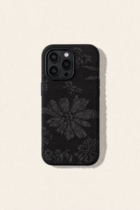 Lace floral texture phone case by TRLab Shop featuring intricate lace and floral design, fits smartphones securely.