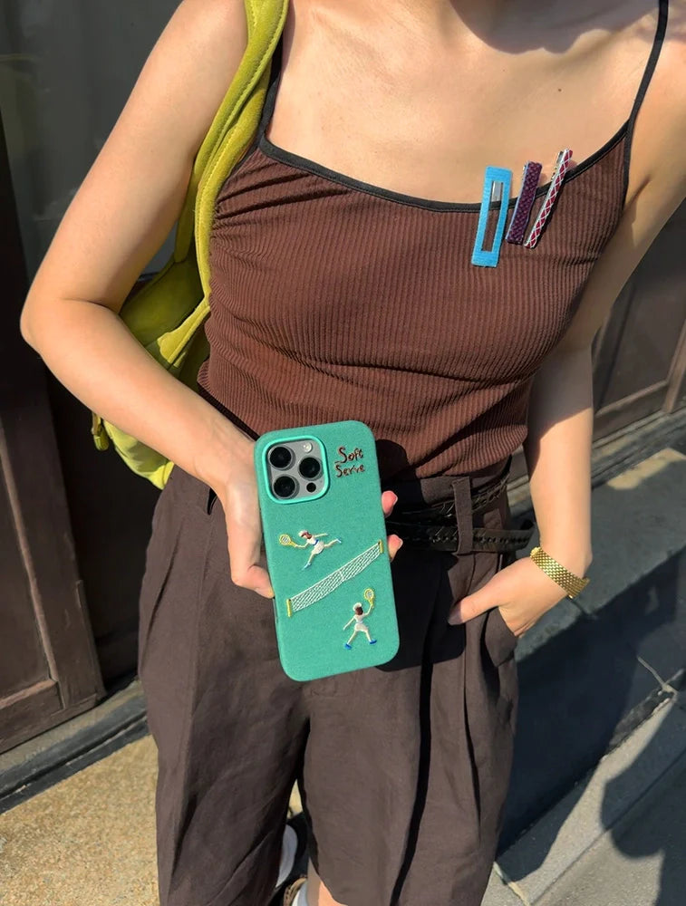 Surf & Tennis Embroidered MagSafe Case - TRLab Shop
