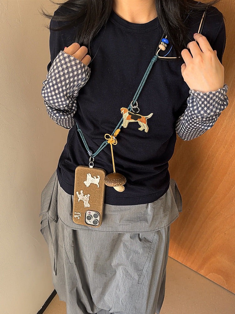 Puppy & Red House Phone Strap - TRLab Shop