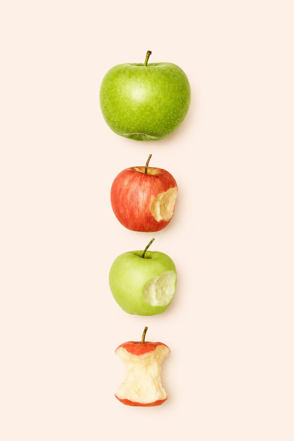 MOMAEK bitten apple scented sculptural wax and spray displayed on a neutral background, showcasing the unique apple design.