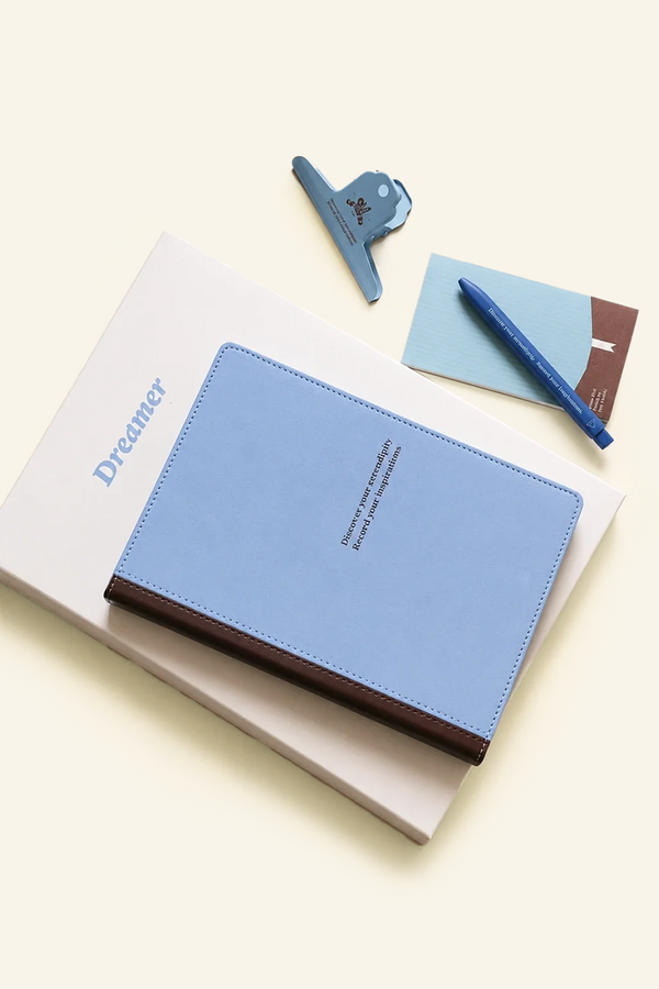 Quiet Screening Blue Paper Refillable Notebook