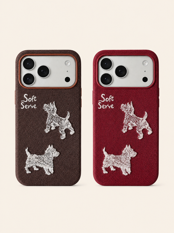 Étui de téléphone magnétique en forme de chiot