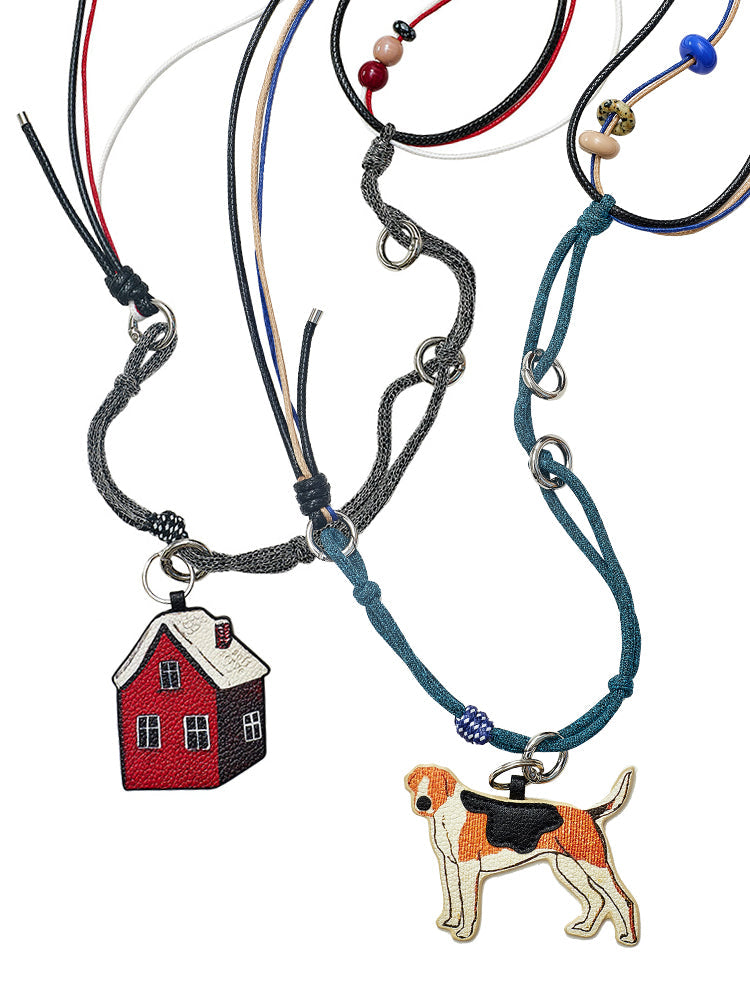 Puppy & Red House Phone Strap - TRLab Shop
