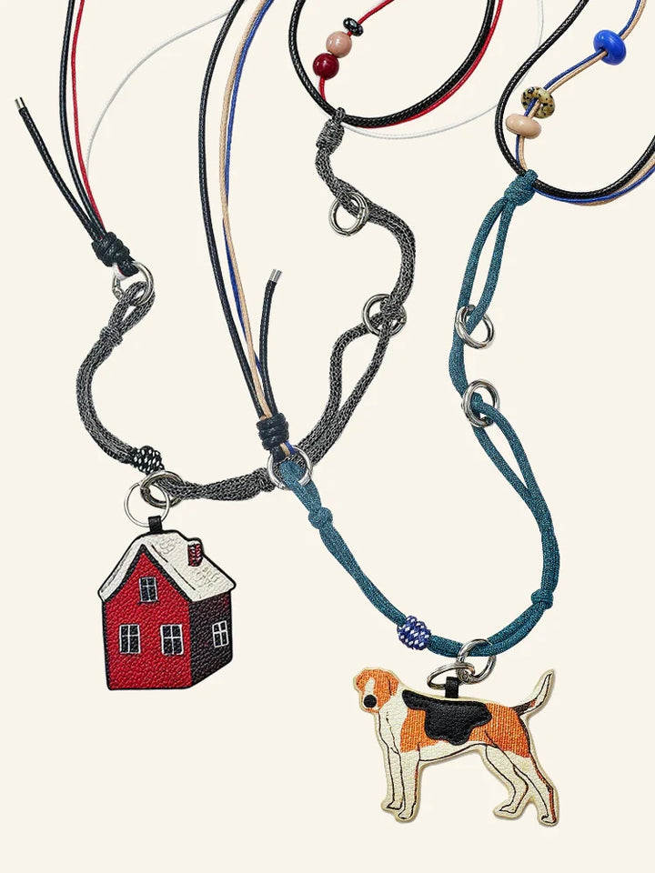 Puppy & Red House Phone Strap - TRLab Shop