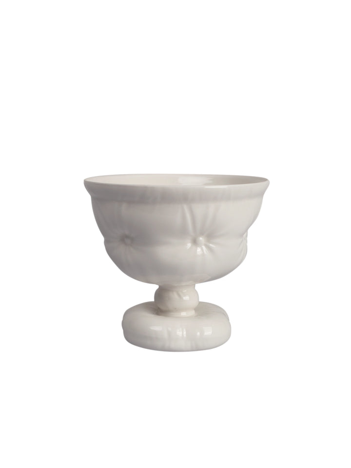 Ceramic Goblet and Footed Pillow Bowl