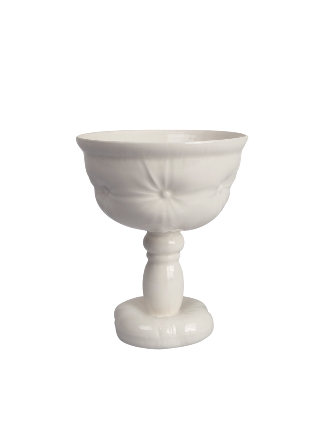 Ceramic Goblet and Footed Pillow Bowl