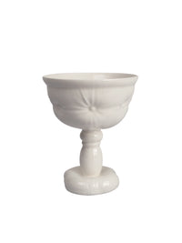 Ceramic Goblet and Footed Pillow Bowl