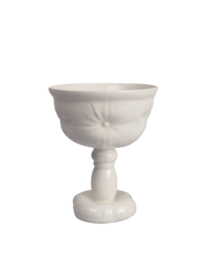 Ceramic Goblet and Footed Pillow Bowl