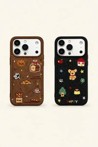 Childhood Paradise Embroidered Phone Case