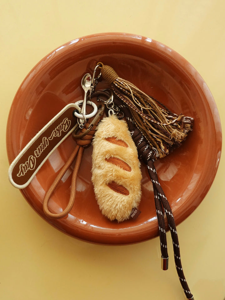 Plush Bread Keychain & Phone Charm