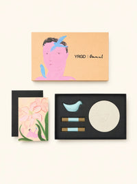 Colorful Short Incense Blue Bird Gift Box x Artist