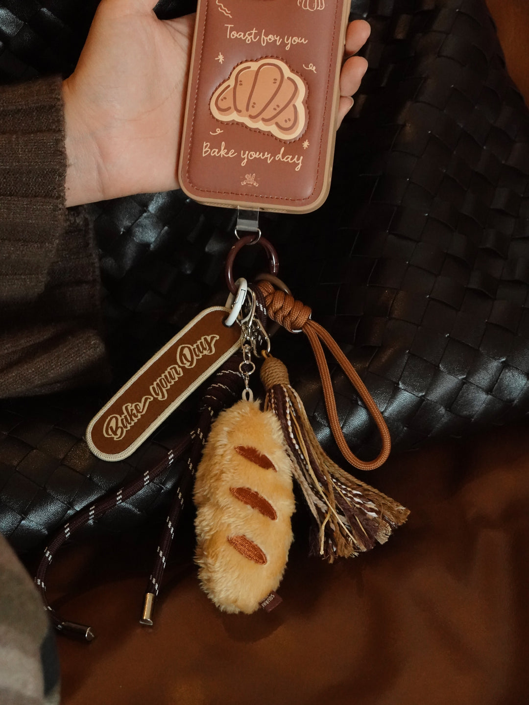Plush Bread Keychain & Phone Charm