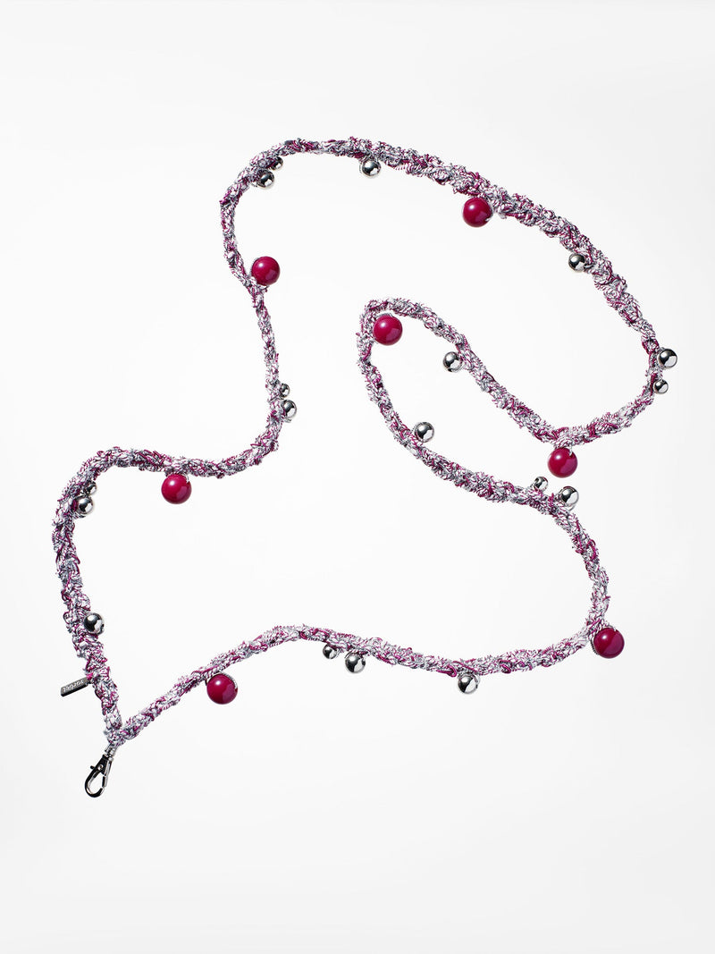 Berry & Silver Dot Twist Phone Strap - TRLab Shop