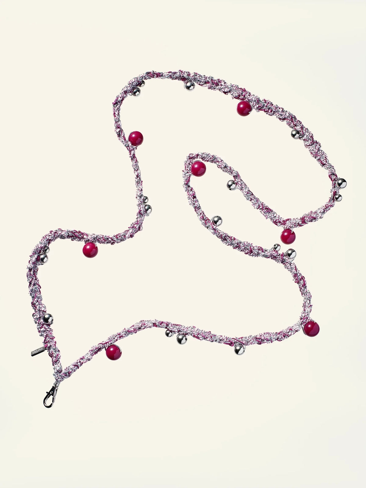 Berry & Silver Dot Twist Phone Strap - TRLab Shop