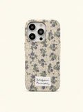 Purple floral phone case with flax design from TRLab Shop, featuring vibrant purple flowers on a stylish phone cover.