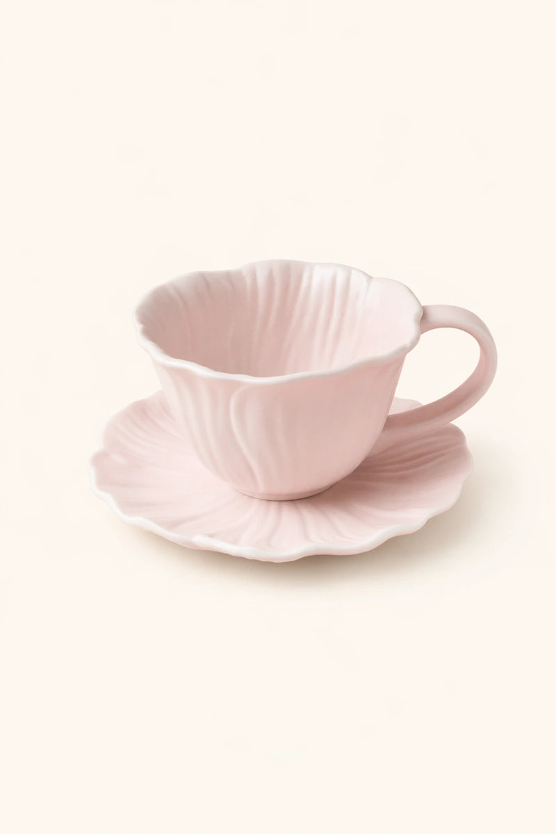 Floral Ceramic Cup & Saucer Set
