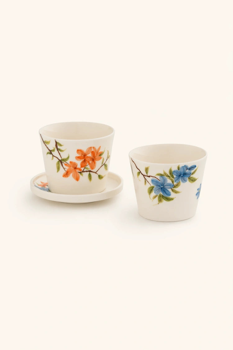 Floral Ceramic Tumbler