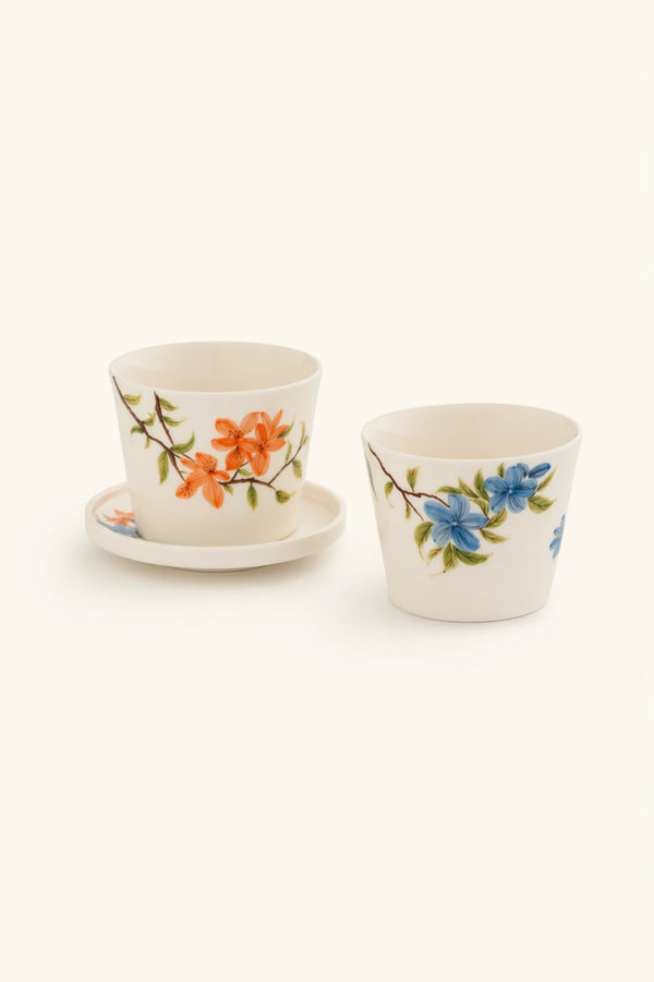 Floral Ceramic Tumbler