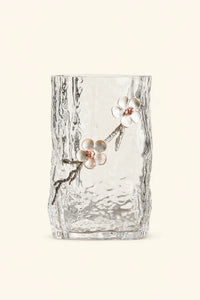 Floral Hammered Glass